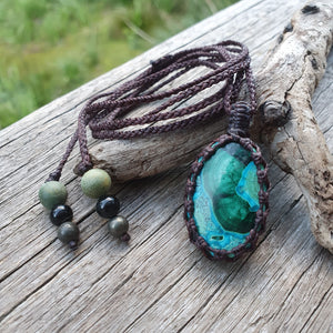 Malachite and Chrysocholla Necklace