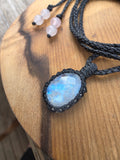 Rainbow Moonstone Necklace