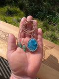Neon Blue Apaptite Necklace