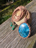Neon Blue Apaptite Necklace