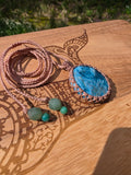 Neon Blue Apaptite Necklace