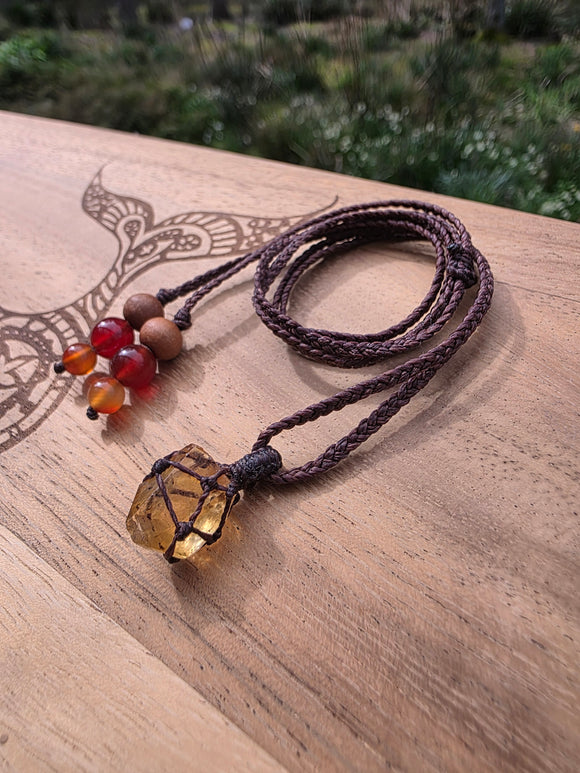 Dainty Raw Citrine Necklace