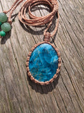 Neon Blue Apaptite Necklace