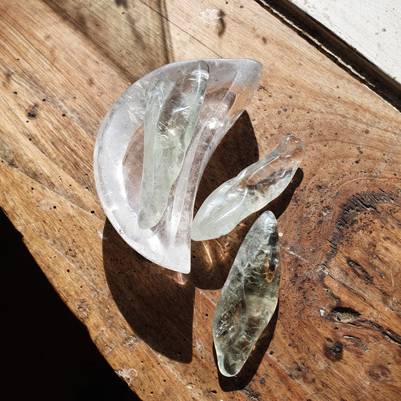 Clear Quartz Moon Bowl